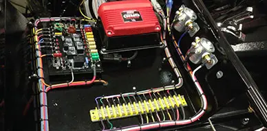 Wiring inside of vehicle dashboard