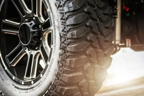 Suspension, Wheels and Tires on vehicle at Accelerate Auto Repair in Rowlett, Tx.