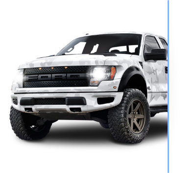 ford white camo raptor truck