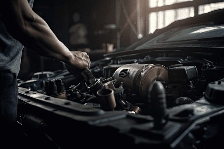 Man Working on Car Engine - Accelerate Auto Repair and Collision