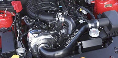Vehicle engine components.